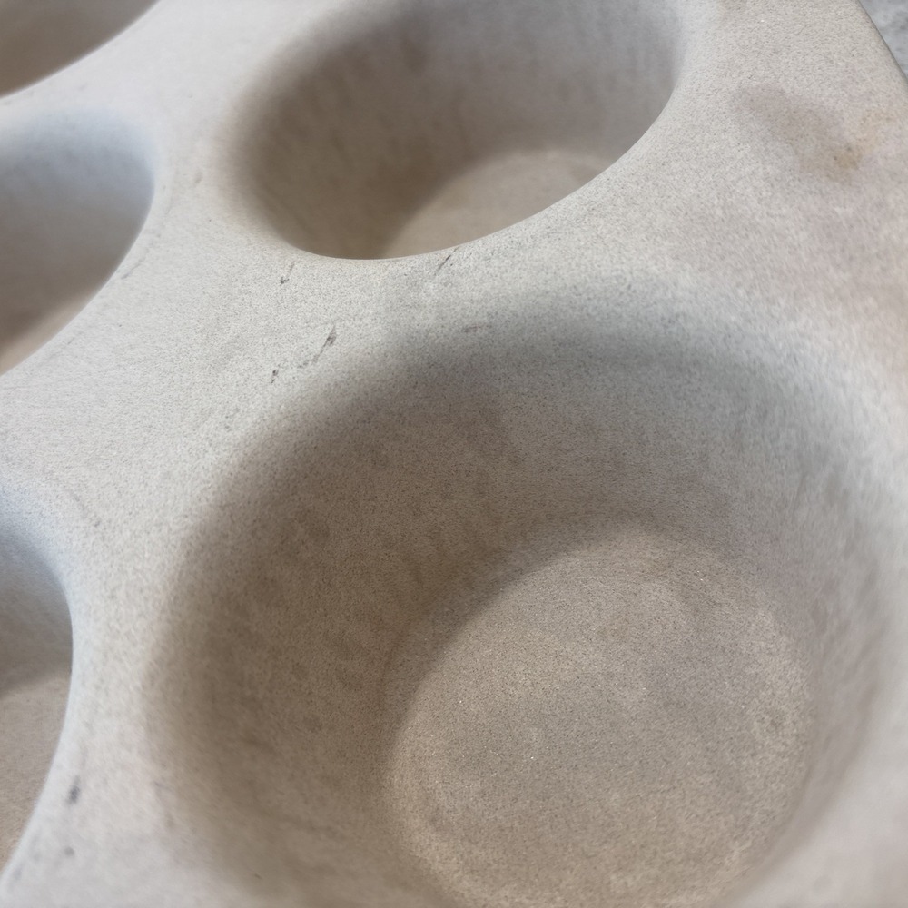 The Pampered Chef Family Heritage Stoneware 12 Cupcake Muffin Pan Baking Stone - Picture 4 of 11